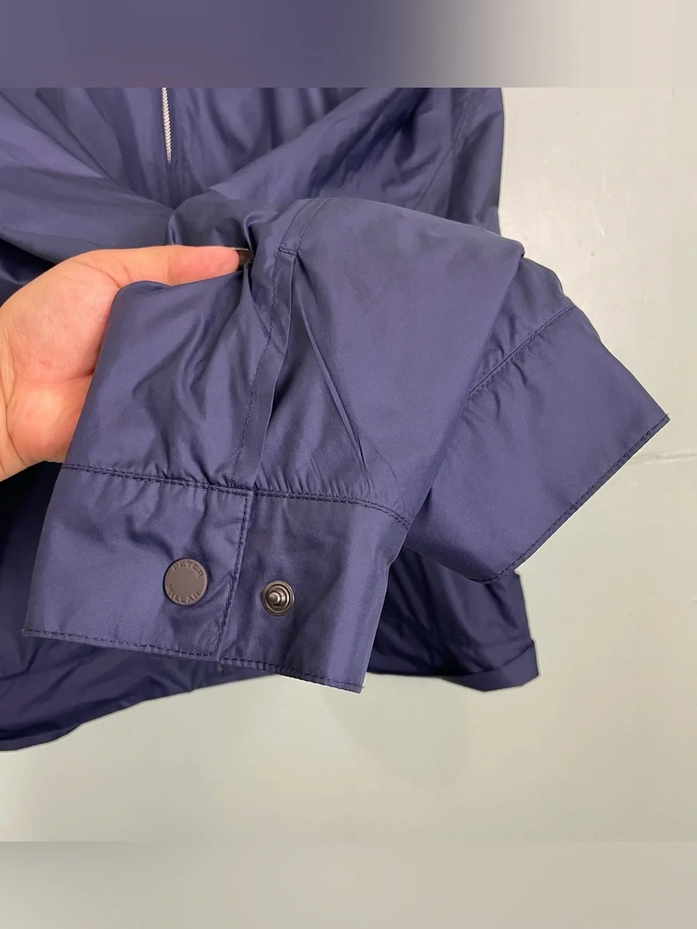Peter Millar Wind Breaker Jacket Full Zip Navy Blue Men XL Lightweight‎